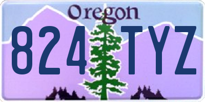 OR license plate 824TYZ