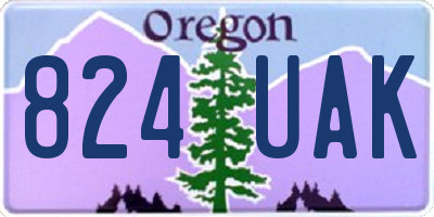 OR license plate 824UAK