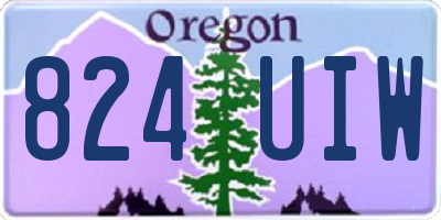 OR license plate 824UIW
