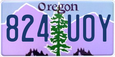 OR license plate 824UOY