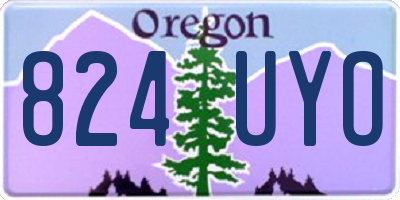 OR license plate 824UYO