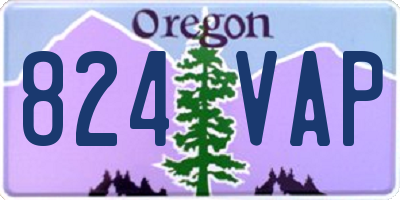 OR license plate 824VAP