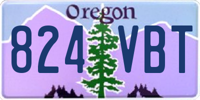 OR license plate 824VBT