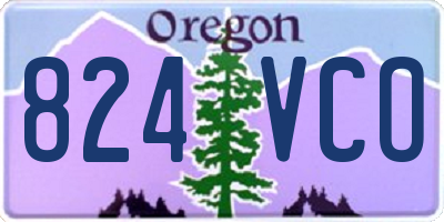 OR license plate 824VCO