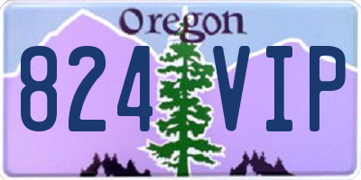 OR license plate 824VIP