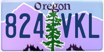OR license plate 824VKL