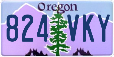 OR license plate 824VKY
