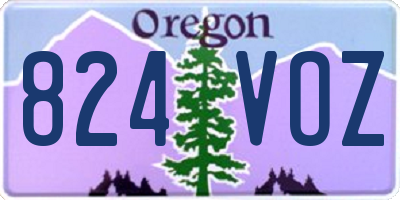 OR license plate 824VOZ