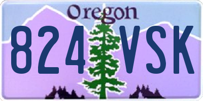 OR license plate 824VSK