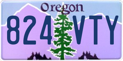 OR license plate 824VTY