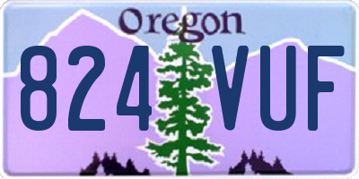 OR license plate 824VUF