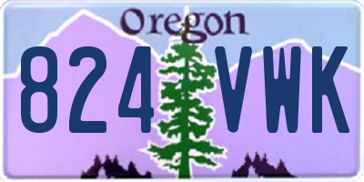 OR license plate 824VWK