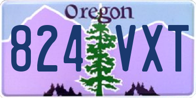 OR license plate 824VXT