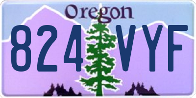 OR license plate 824VYF