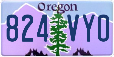 OR license plate 824VYO