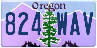 OR license plate 824WAV