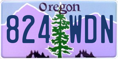 OR license plate 824WDN