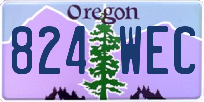 OR license plate 824WEC