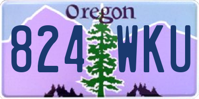 OR license plate 824WKU