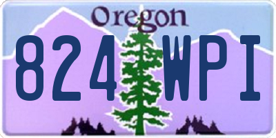 OR license plate 824WPI