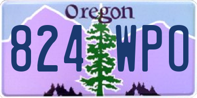 OR license plate 824WPO