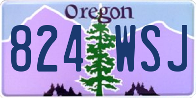 OR license plate 824WSJ