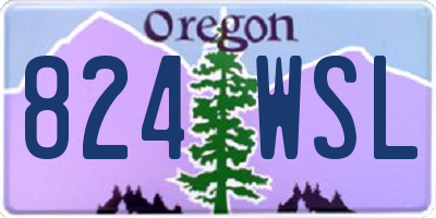 OR license plate 824WSL