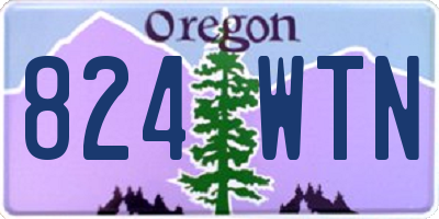 OR license plate 824WTN