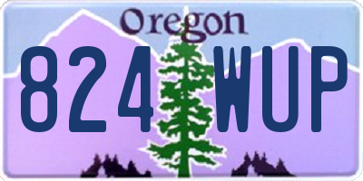 OR license plate 824WUP