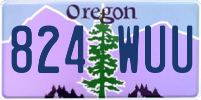 OR license plate 824WUU