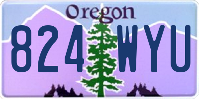 OR license plate 824WYU