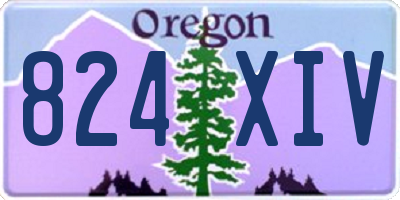 OR license plate 824XIV