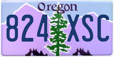 OR license plate 824XSC
