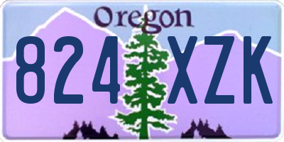 OR license plate 824XZK