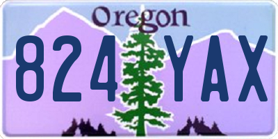 OR license plate 824YAX