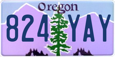 OR license plate 824YAY