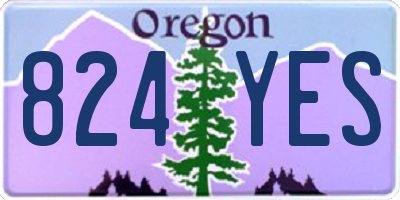 OR license plate 824YES