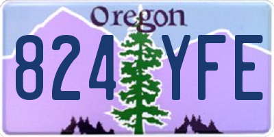 OR license plate 824YFE