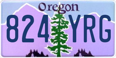 OR license plate 824YRG