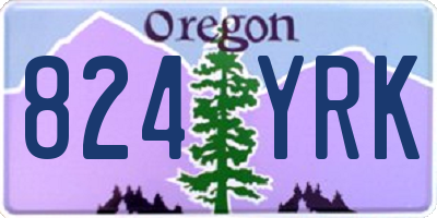 OR license plate 824YRK