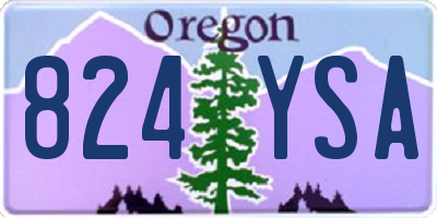 OR license plate 824YSA