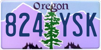 OR license plate 824YSK