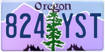 OR license plate 824YST