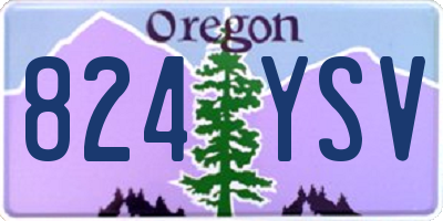 OR license plate 824YSV