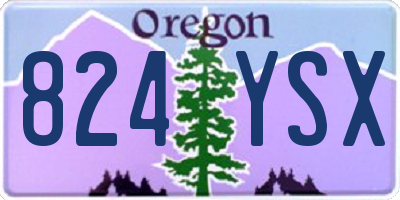 OR license plate 824YSX