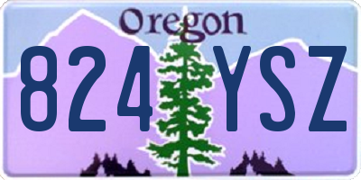 OR license plate 824YSZ
