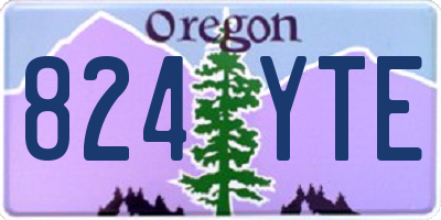 OR license plate 824YTE