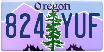 OR license plate 824YUF