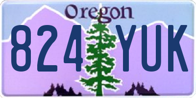 OR license plate 824YUK