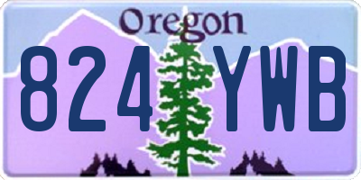 OR license plate 824YWB